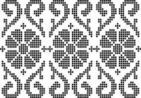 Small Dots and Squares Vector pattern illustration in black and whitea