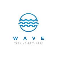 Sea wave logo vector business element and symbol