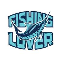 diseño de camiseta de pesca vector