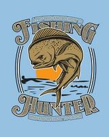 Fishing T-shirt Design vector