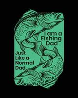 Fishing T-shirt Design vector