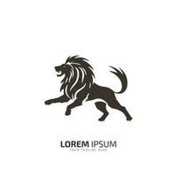 lion logo, lion icon company logo design, strength and power symbol. vector image in flat style