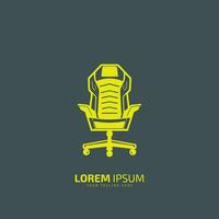 Minimalist furniture logo template concept office chair vector