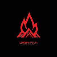 Fire flames logo design template vector icon