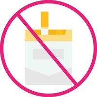 No cigarrillo icono vector plano ilustración