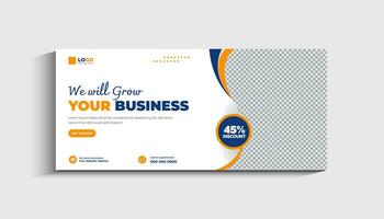 Creative corporate business digital agency for social media post cover banner template vector