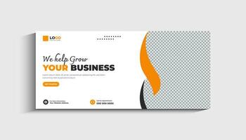 Creative corporate business digital agency for social media post cover banner template vector