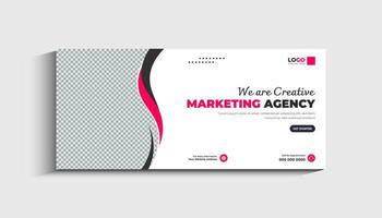 Creative corporate business digital agency for social media post cover banner template vector