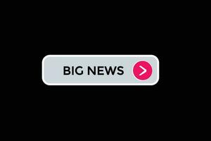 new big news modern, website, click button, level, sign, speech, bubble  banner, vector