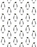 Vector seamless pattern of emperor penguin
