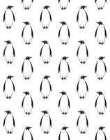 Vector seamless pattern of emperor penguin