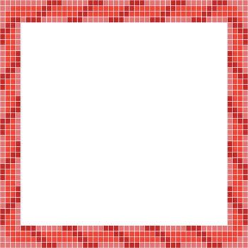 rojo loseta marco, mosaico loseta marco o fondo, loseta fondo, sin costura patrón, mosaico sin costura patrón, mosaico losas textura o antecedentes. baño pared losas, nadando piscina losas. vector