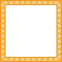 Orange tile frame, Mosaic tile frame or background, Tile background, Seamless pattern, Mosaic seamless pattern, Mosaic tiles texture or background. Bathroom wall tiles, swimming pool tiles. vector