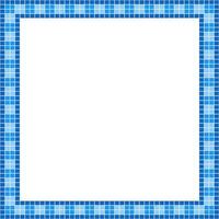 Blue tile frame, Mosaic tile frame or background, Tile background, Seamless pattern, Mosaic seamless pattern, Mosaic tiles texture or background. Bathroom wall tiles, swimming pool tiles. vector