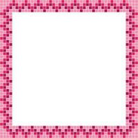 Pink tile frame, Mosaic tile frame or background, Tile background, Seamless pattern, Mosaic seamless pattern, Mosaic tiles texture or background. Bathroom wall tiles, swimming pool tiles. vector