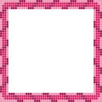 Pink tile frame, Mosaic tile frame or background, Tile background, Seamless pattern, Mosaic seamless pattern, Mosaic tiles texture or background. Bathroom wall tiles, swimming pool tiles. vector