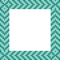 Green tile frame, Mosaic tile frame or background, Tile background, Seamless pattern, Mosaic seamless pattern, Mosaic tiles texture or background. Bathroom wall tiles, swimming pool tiles. vector