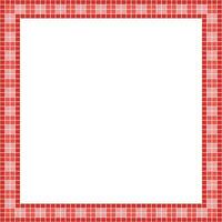 Red tile frame, Mosaic tile frame or background, Tile background, Seamless pattern, Mosaic seamless pattern, Mosaic tiles texture or background. Bathroom wall tiles, swimming pool tiles. vector