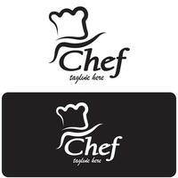 profesional logo cocinero o cocina cocinero sombrero.para negocio, hogar cocinar y restaurante chef.panadería,vector vector