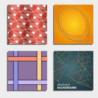 Set of four beautiful abstract backgrounds. Vector illustration.