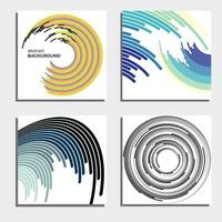 Set of four beautiful abstract backgrounds. Abstract flash light circles. Vector illustration.