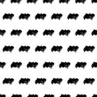 Seamless pattern with dark hand drawn scribble smear on white background. Abstract grunge texture. Vector illustration