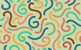 Colorful lines doodle Seamless pattern background. Creative minimalist modern line art background. Abstract Contemporary modern trendy. vector illustrations
