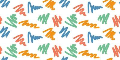 Colorful lines doodle Seamless pattern background. Creative minimalist modern line art background. Abstract Contemporary modern trendy. vector illustrations