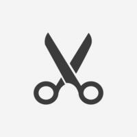 Scissors, barber, tailor, cutting, utility icon vector isolated on white background