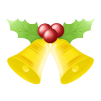 Weihnachten Glocken mit Stechpalme png