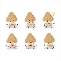 Cartoon character of morel with what expression vector