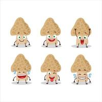 Cartoon character of morel with smile expression vector