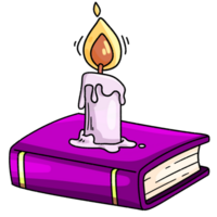 Cute Halloween Elements Witch Book Candle Sticker Cartoon