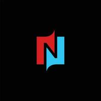 Letter N logo abstract vector graphic