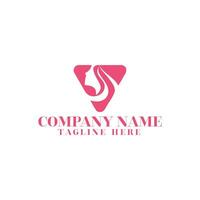 Vector woman in gold profile template logo