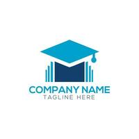 Online Class Logo Academy Cap and Mouse Pointer Symbol vector