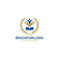 Media Education Logo technology Digital school book vector