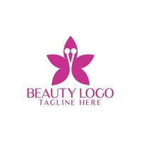 beauty product badges in feminine style. suitable for floral vector