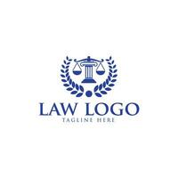 Lawyer logo with creative element style Premium Vector