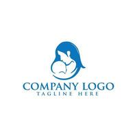 woman pregnant baby logo vector