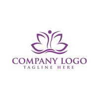 Simple and creative beauty skin care logo design vector