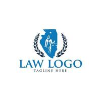 justice law logo design. law firm logo design. attorney logo vector