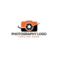 Hand-drawn camera photography logo studio vector