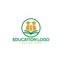 Minimal education logo design template, the concept vector