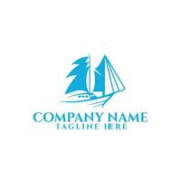 Sailing boat logo set. icon abstract vector template.