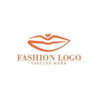 Moda lujo glamour elegante mujer silueta logo vector