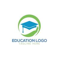 Book and Graduation Icon Vector. Education Logo Template vector