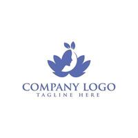Simple and creative beauty skin care logo design vector