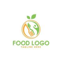 Healthy Nature food logo designs concept vector, vector