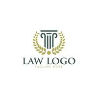 a law firm with pillar logo icon vector template